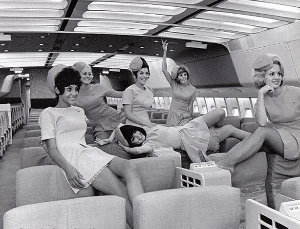 1960 Vintage stewardess photo