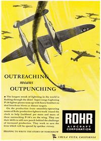 rohr aircraft corporation world war 2 ad