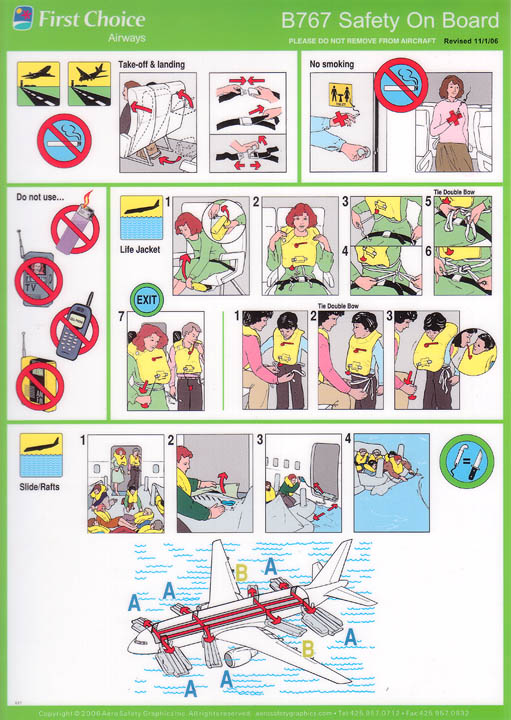airline safety card pdf