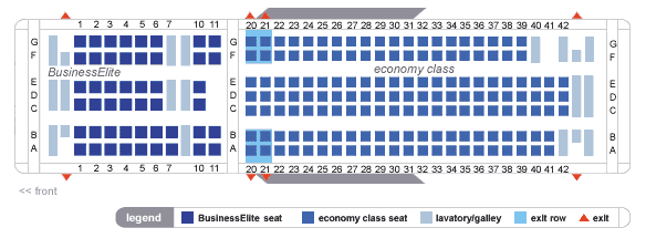 delta airlines boeing 767-300ER seating map aircraft chart