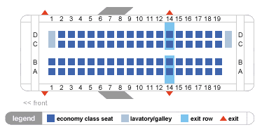 delta airlines crj700 jet seating map aircraft chart