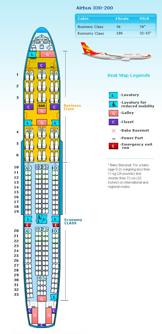 Hainan Airlines Aircraft Seatmaps Airline Seating Maps And Layouts