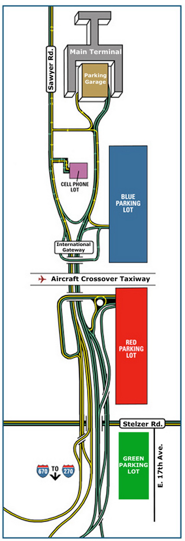 columbus ohio airport terminal map