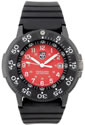 luminox watch with red dial