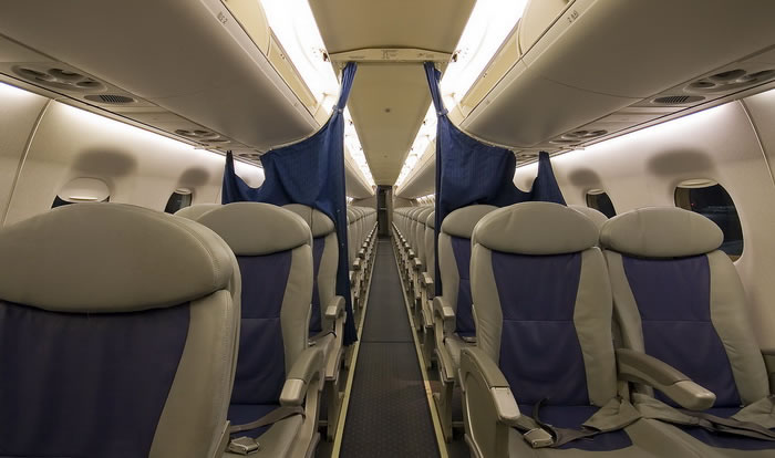Inside Embraer 175 Regional Jet