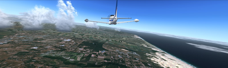 kit aircraft flying over florida fsx screenshot