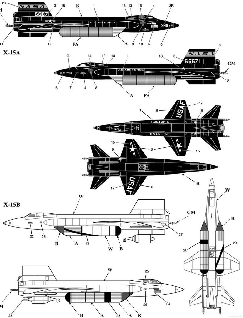 North American X-15 rocket-powered aircraft