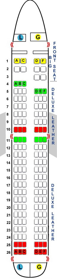 Spirit Airlines Flight Seating Chart Spirit Airlines Airways Aircraft Seat Charts - Airline Seating Maps And  Layouts