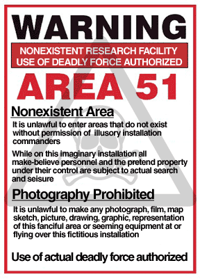 area 51 warning security sign use of deadly force authorized