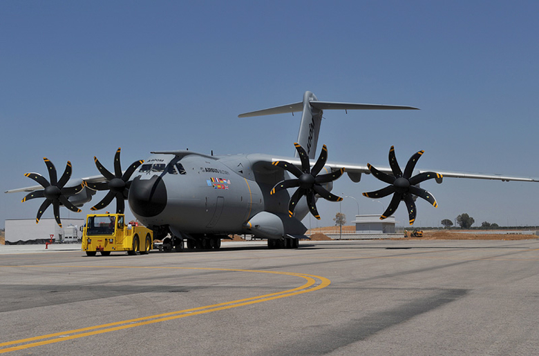 Airbus A400m military turboprop transporter