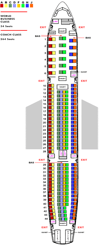 airbus a330 northwest airlines seating chart