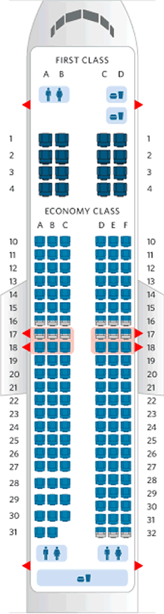 Boeing 737-800 Delta Airlines Seating Chart