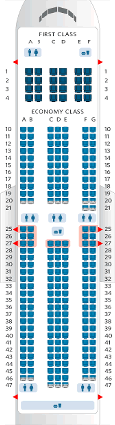 Boeing 767-300 Delta Airlines Seating Chart
