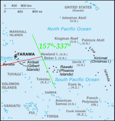 amelia earhart map of her flight across pacific ocean
