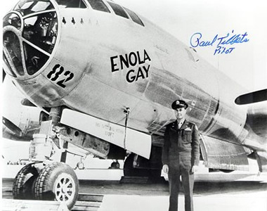 Signed B-29 Enola Gay Photo by Pilot Colonel Paul W. Tibbets, Jr