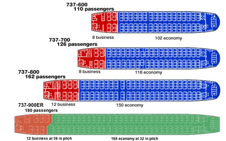 boeing 737 seating charts