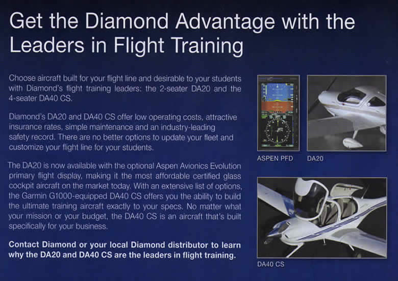 Diamond Aircraft Are Leaders In Flight Training