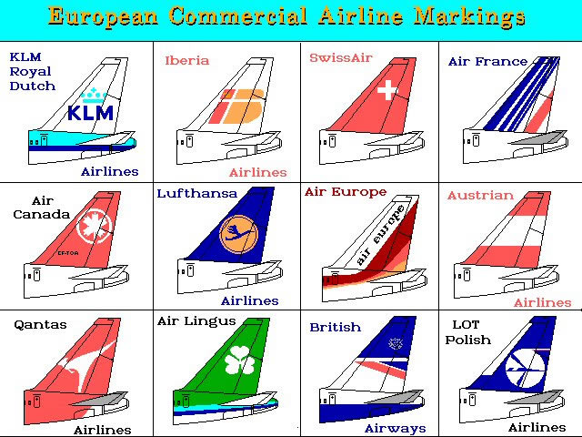 european commercial airline markings