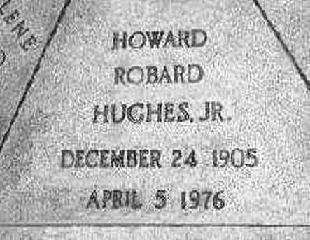 howard hughes hedgestone grave
