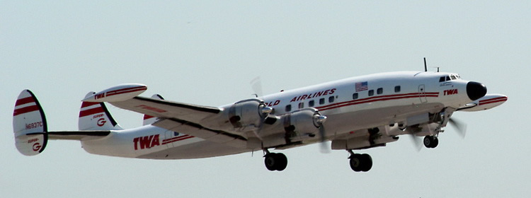 TWA Airlines Lockheed Constellation 4 Prop Airliner