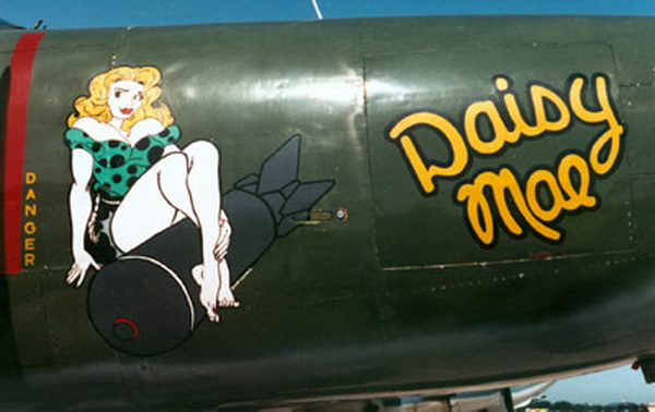 daisy mae airplane nose art