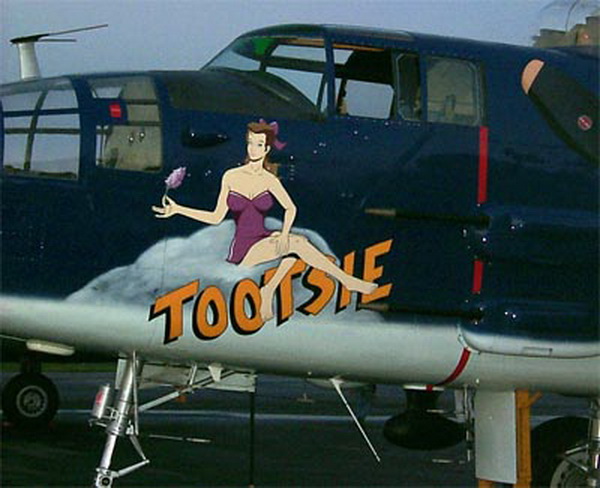 tootsie airplane nose art