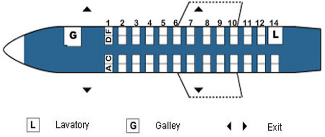 CRJ200 AIRLINE SEATING CHART