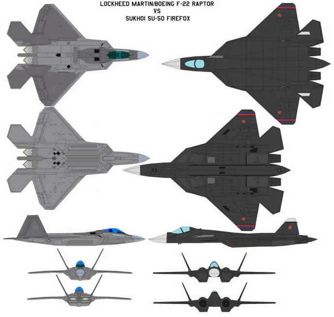 su-50 firefox vs f-22 raptor