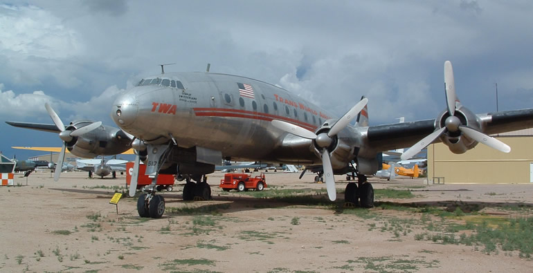 TWA Airlines Constellation prop aircraft