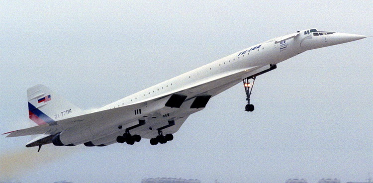 tupolev tu-144 supersonic aircraft takeoff