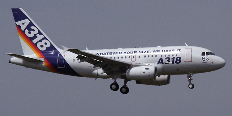 airbus a318 in company colors
