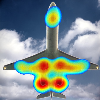 airliner noise thermal imaging