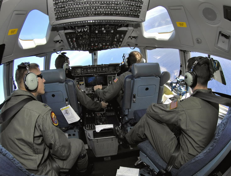 C-17 Globemaster Air Force Cargo Jet Cockpit Photo