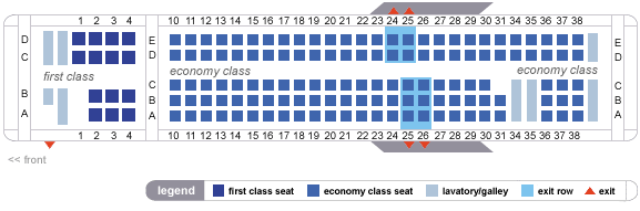 delta airlines md-88 md88 seating map aircraft chart