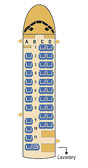 midwest airlines do-328 seating map aircraft chart