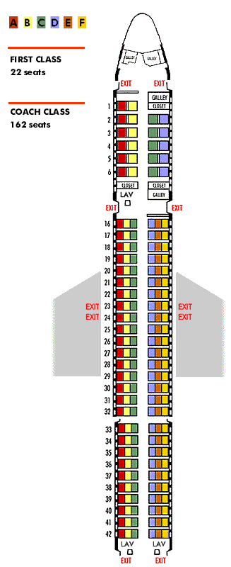northwest airlines boeing 757-200 seating map aircraft chart