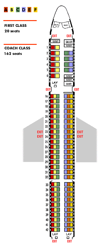northwest airlines boeing 757 seating map