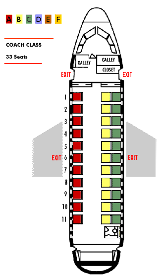 northwest airlines saab 340 seating map aircraft chart