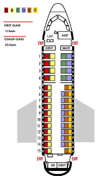 northwest airlines rj85 seating map aircraft chart