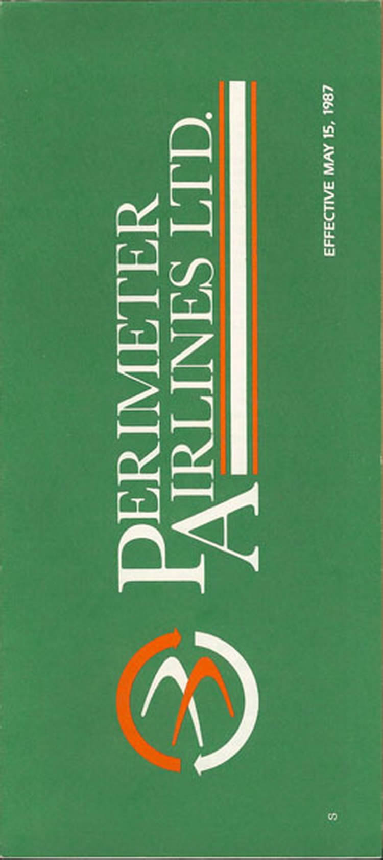 vintage airline timetable for Perimeter Airlines