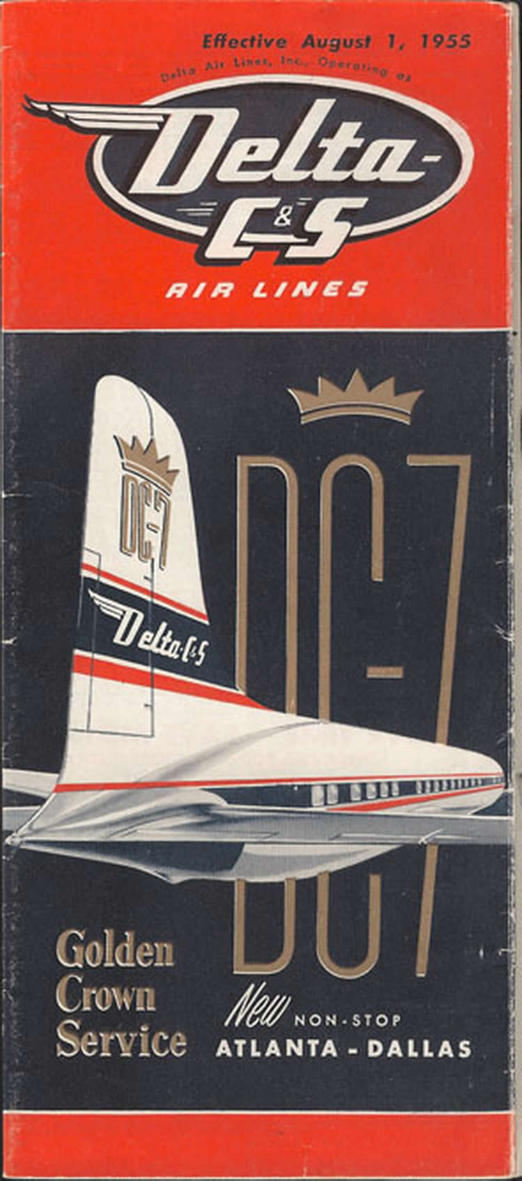 vintage airline timetable for delta