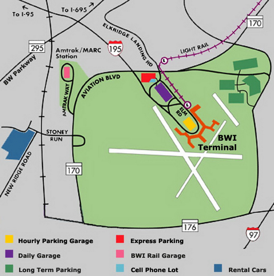 Bwi Airport Parking Map 