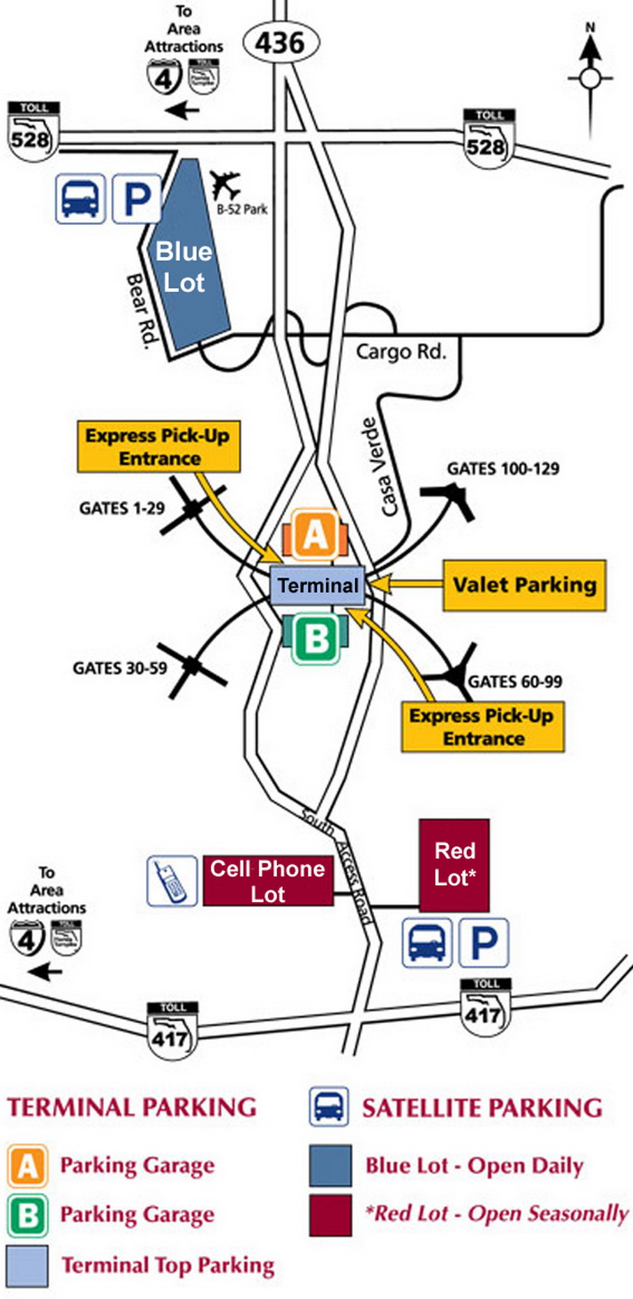Orlando Airport Parking Map 