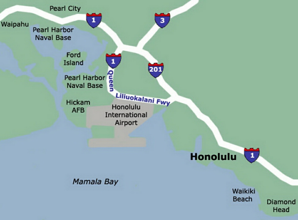 Honolulu Airport Map 