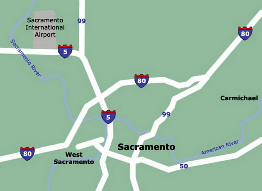 Sacramento Airport Map 