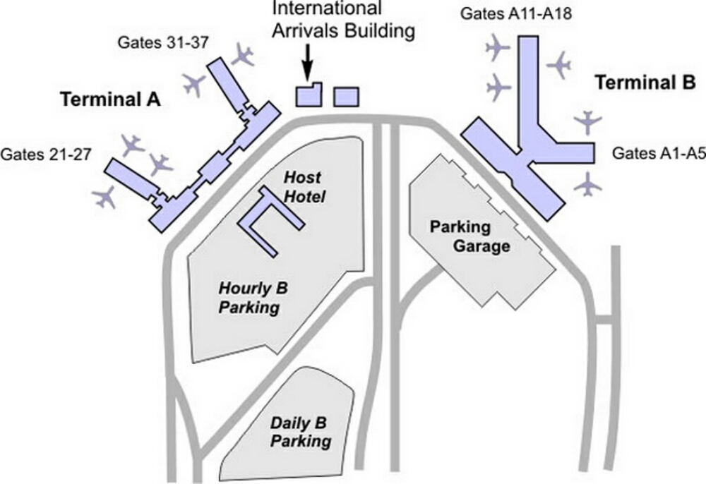 Sacramento Airport Terminal Map 