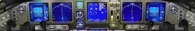 airliner cockpit instruments photo