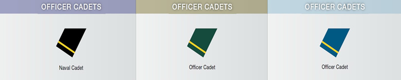 canadian officer cadet chart