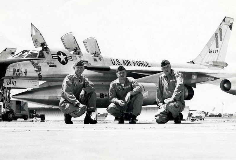 Early Flight Testing Pilots for the B58 Hustler Program