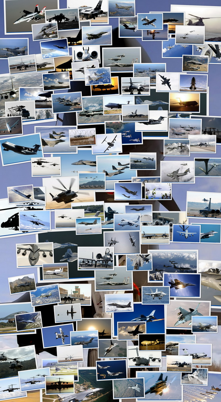 air force plane collage